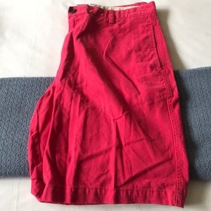 Mid length hot pink shorts